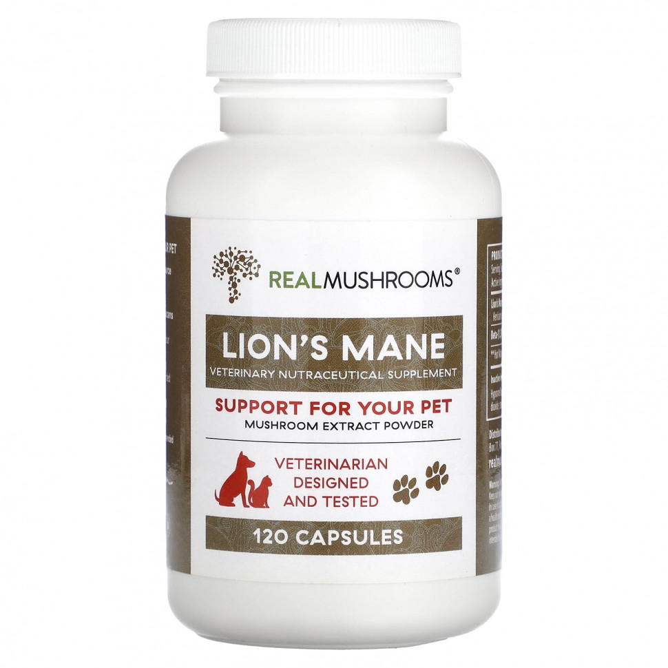 ���� ������ (Iherb) Real Mushrooms, Lion's Mane, ��������� ��� ������ �������, 120 ������, ������ �� 3330 ���