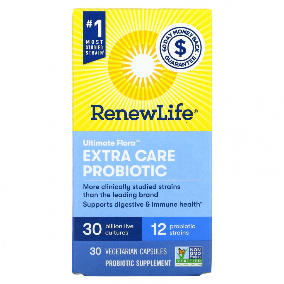 ���� ������ (Iherb) Renew Life, Ultimate Flora Extra Care Probiotic, 30 ���� ���, 30 �������������� ������, ������ �� 4790 ���