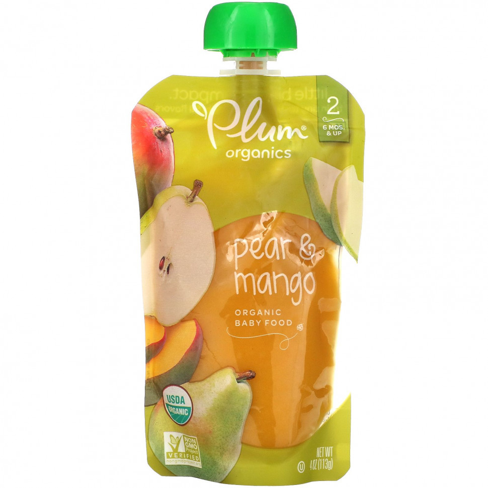 ���� ������ (Iherb) Plum Organics, ������������ ������� �������, ���� 2, ����� � �����, 113 � (4 �����), ������ �� 570 ���