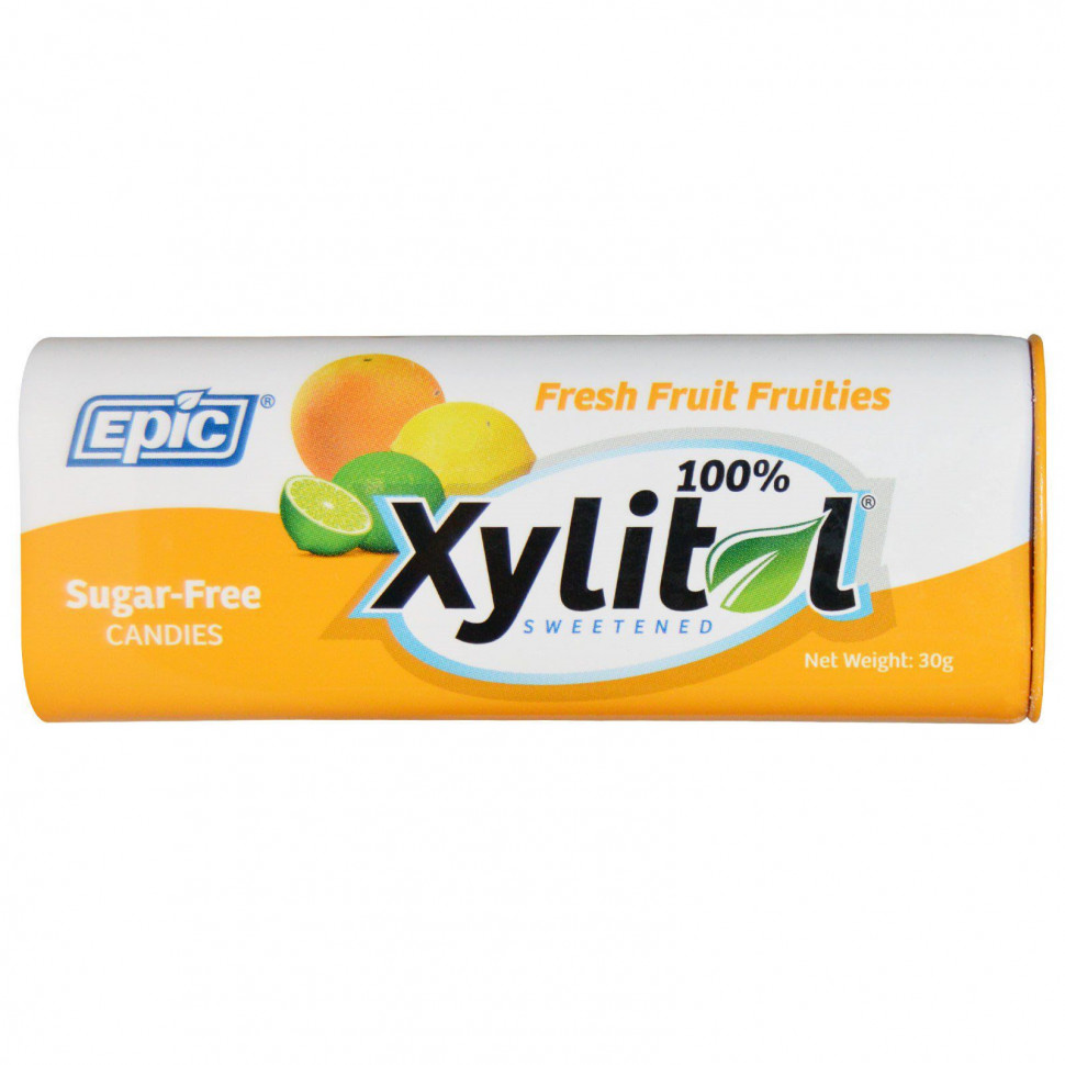 ���� ������ (Iherb) Epic Dental, 100% Xylitol Sweetened Candies, Fresh Fruit Fruities, Sugar-Free, 30 g, ������ �� 720 ���