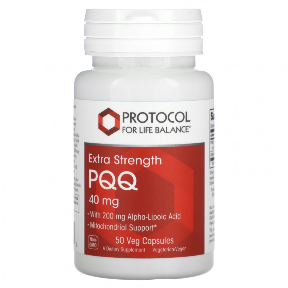 ���� ������ (Iherb) Protocol for Life Balance, PQQ, � ���������� ����� ��������, 40 ��, 50 ������������ ������, ������ �� 6010 ���