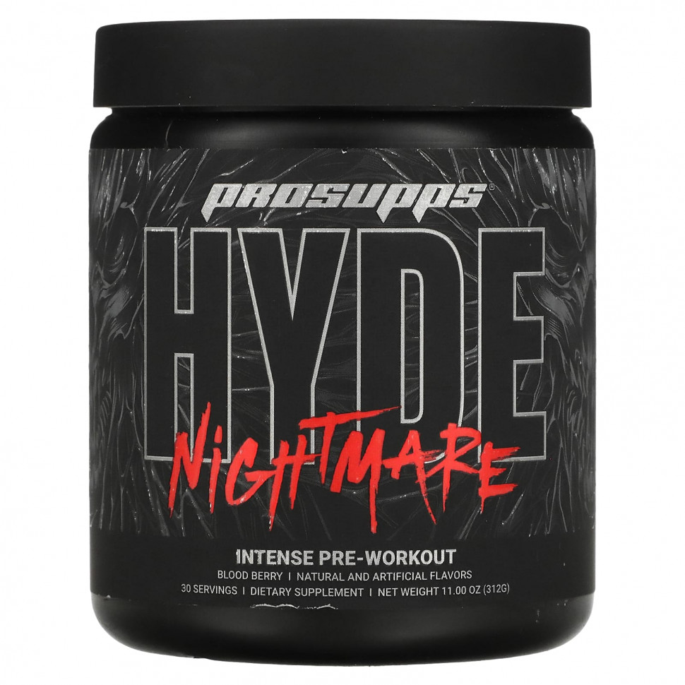 ���� ������ (Iherb) ProSupps, Hyde Nightmare, Intense Pre-Workout, Blood Berry, 11 oz (312 g), ������ �� 7790 ���