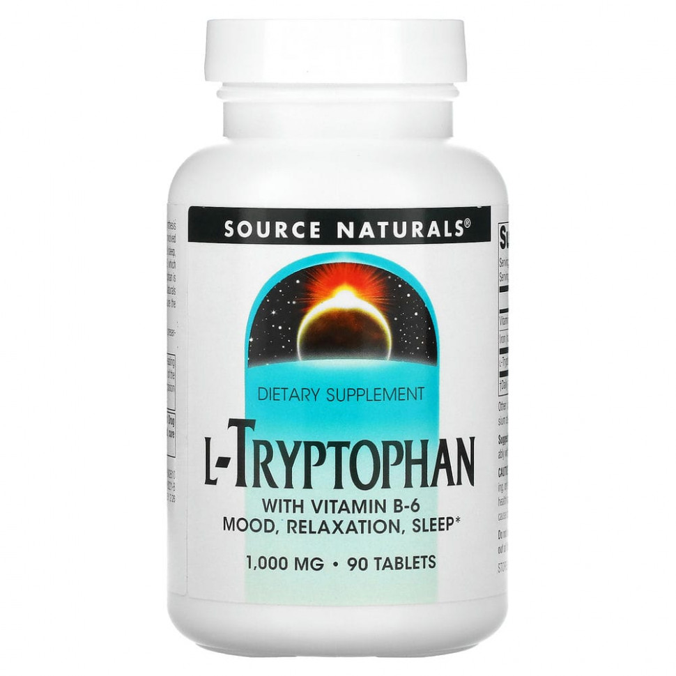 ���� ������ (Iherb) Source Naturals, L-���������, 1000 ��, 90 ��������, ������ �� 5900 ���