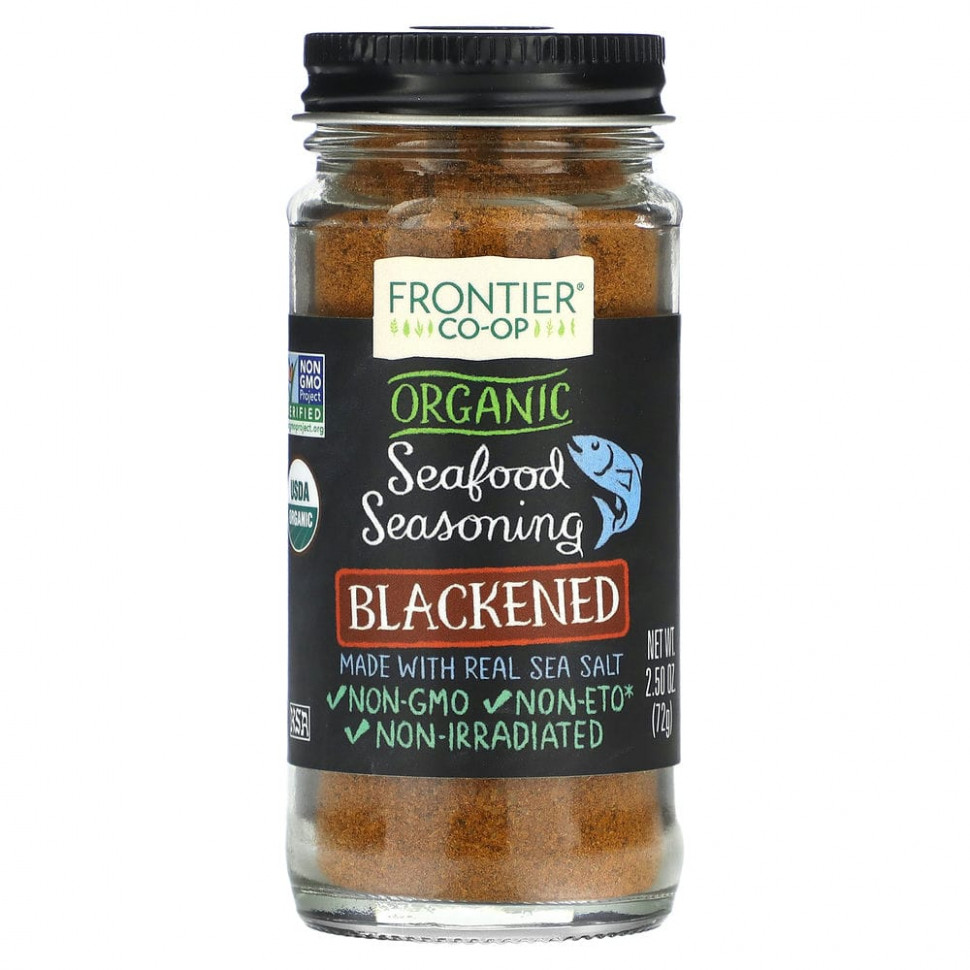 ���� ������ (Iherb) Frontier Co-op, Organic Seafood Seasoning, Blackened, 2.5 oz (72 g), ������ �� 1110 ���