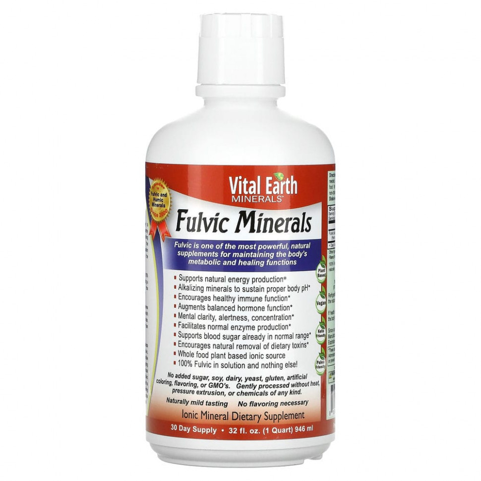 ���� ������ (Iherb) Vital Earth Minerals, Fulvic Minerals, 946 �� (32 ����. �����), ������ �� 6950 ���