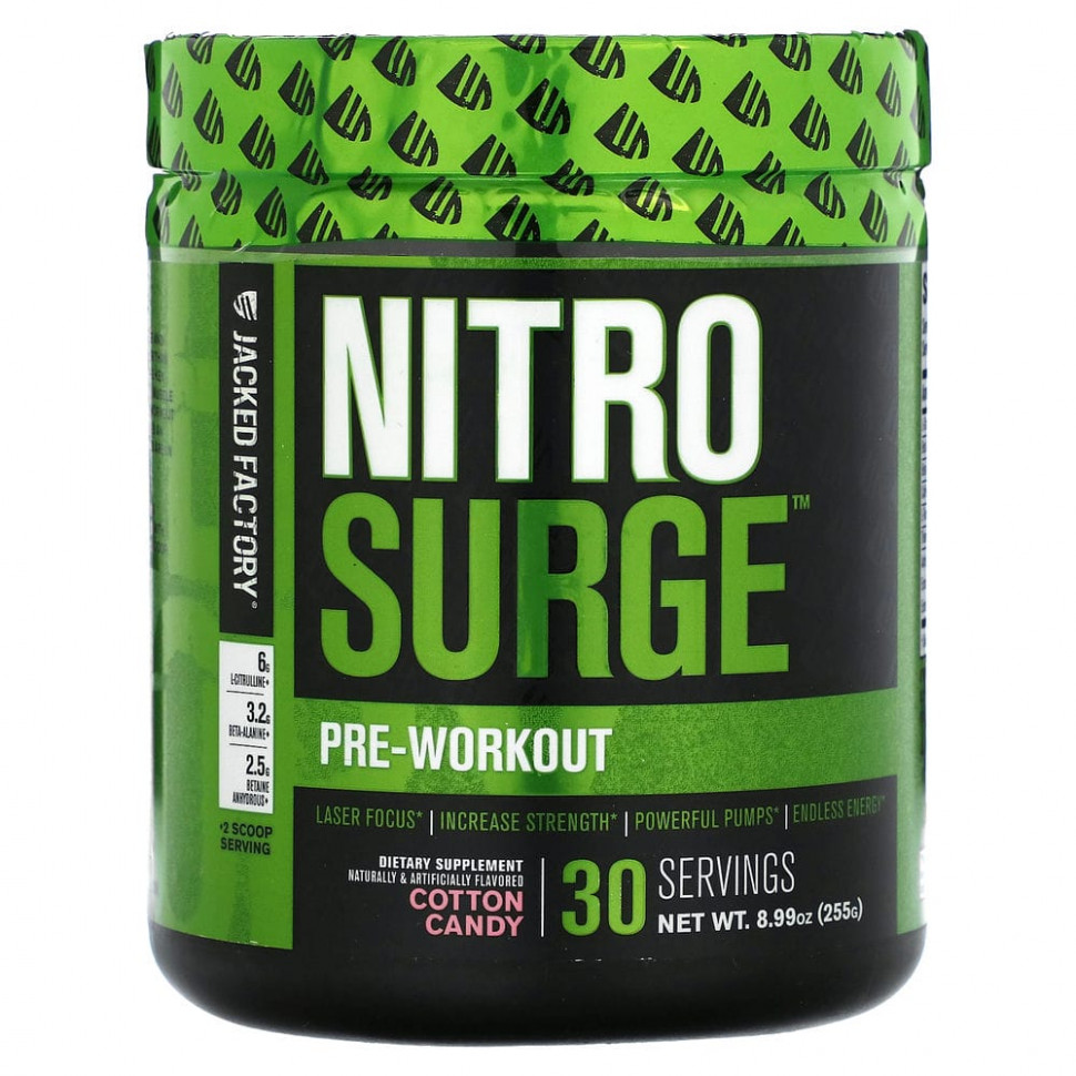 ���� ������ (Iherb) Jacked Factory, Nitro Surge, ����� �����������, �������� ����, 255 � (8,99 �����), ������ �� 5030 ���