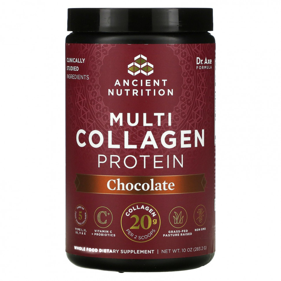 ���� ������ (Iherb) Dr. Axe / Ancient Nutrition, Multi Collagen Protein, �������, 10 ����� (283,2 �), ������ �� 5100 ���