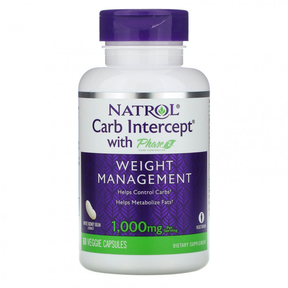 ���� ������ (Iherb) Natrol, Carb Intercept � Phase 2 Carb Controller, 500 ��, 60 ������������ ������, ������ �� 3430 ���