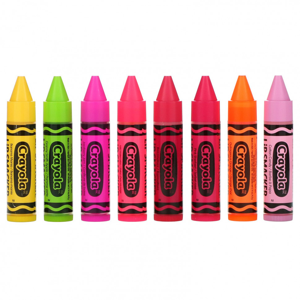 ���� ������ (Iherb) Lip Smacker, Crayola, ����� ������� ��� ���, 8 ���� �������� �� 4,0 � (0,14 �����), ������ �� 2530 ���