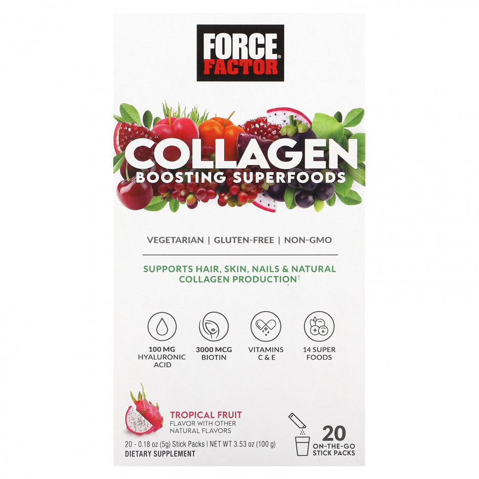 ���� ������ (Iherb) Force Factor, ��������� ��� ��������� ������ ���������, ����������� ������, 20 ��������� �� 5 � (0,18 �����), ������ �� 3300 ���