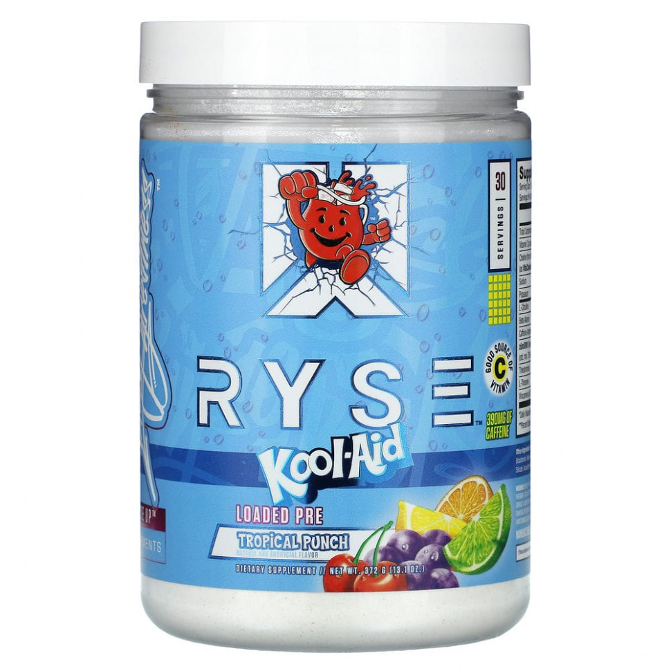 ���� ������ (Iherb) Ryse Supps, Loaded Pre, Kool-Aid, ����������� ����, 372 � (13,1 �����), ������ �� 6650 ���