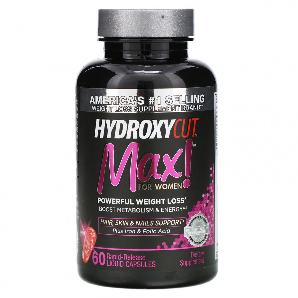 ���� ������ (Iherb) Hydroxycut, Max! ��� ������, 60 ����������������� ������ � ���������, ������ �� 5510 ���