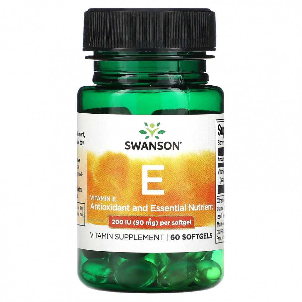 ���� ������ (Iherb) Swanson, ������� E, 90 �� (200 ��), 60 ������ ��������, ������ �� 570 ���