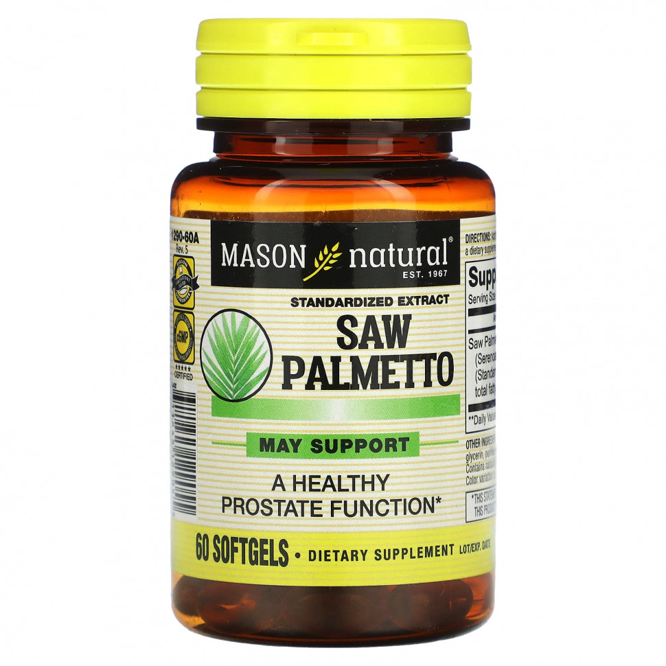   (Iherb) Mason Natural, Saw Palmetto,  , 60  ,   2370 