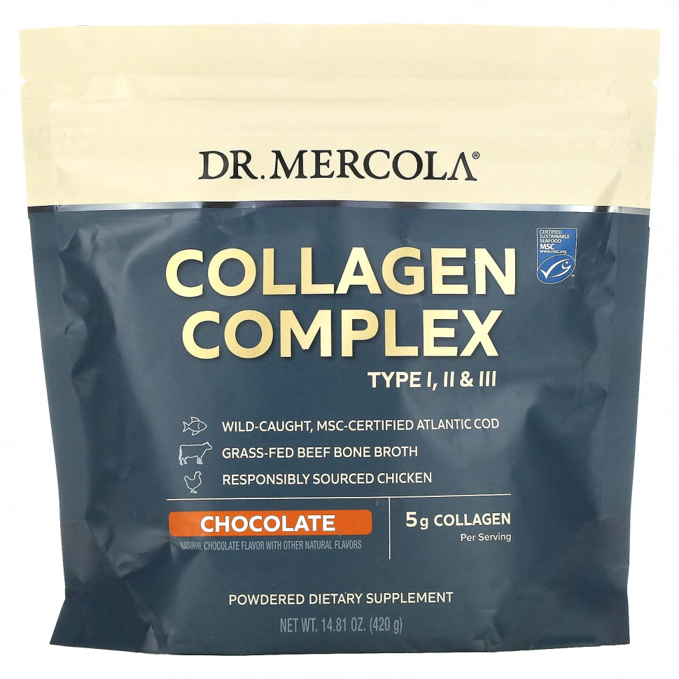 ���� ������ (Iherb) Dr. Mercola, Collagen Complex Type l, ll & lll, �������, 5 �, 420 � (14,81 �����), ������ �� 10500 ���