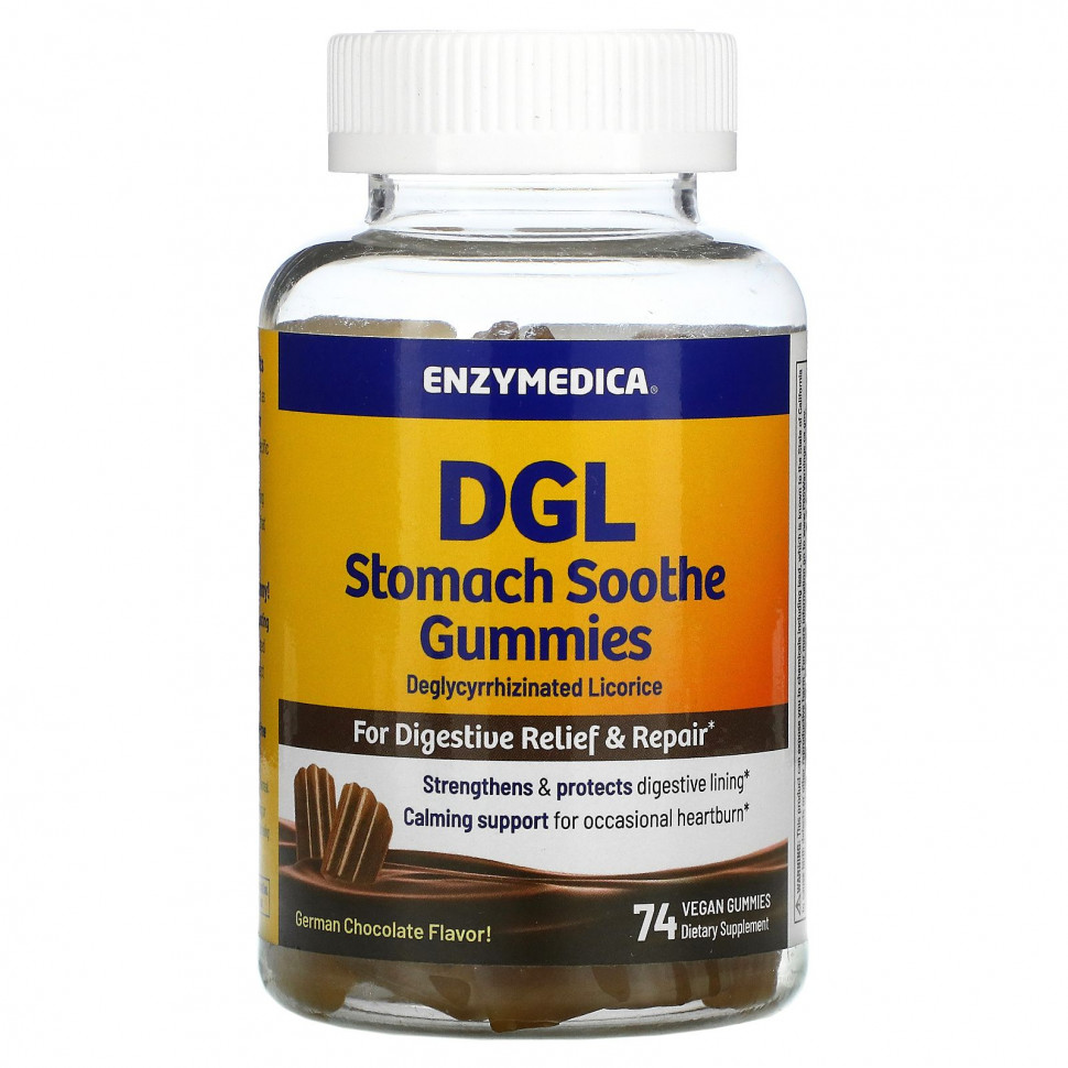 ���� ������ (Iherb) Enzymedica, DGL Stomach Soothe Gummies, �������� �������, 74 ��������� ����������� ����������, ������ �� 4010 ���