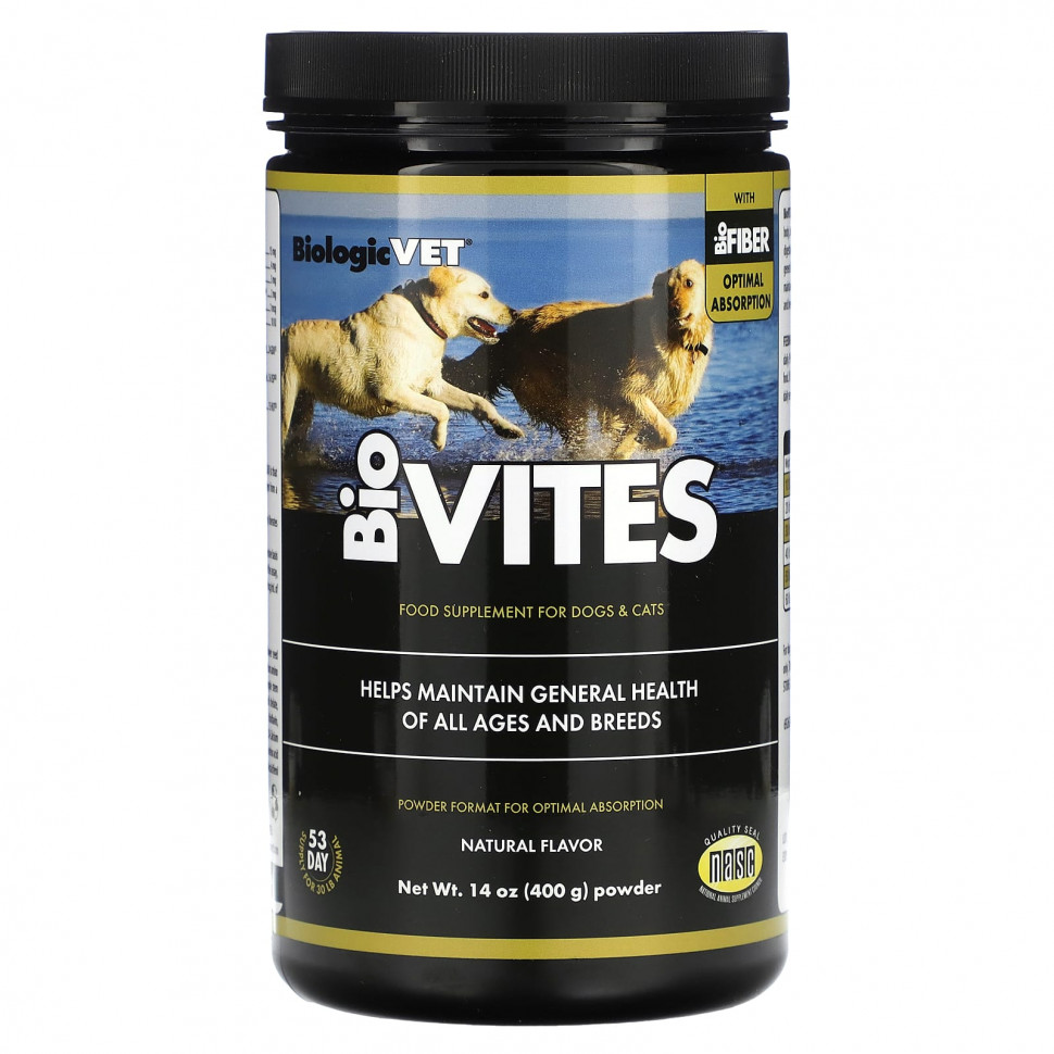 ���� ������ (Iherb) Flora, BiologicVet, BioVITES, ��� ����� � �����, �����������, 400 � (14 �����), ������ �� 5550 ���