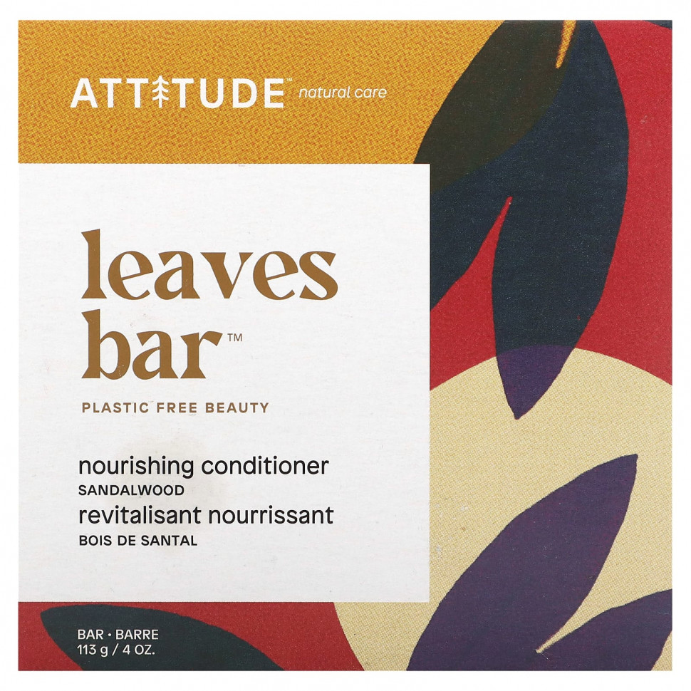 ���� ������ (Iherb) ATTITUDE, Leaves Bar, ����������� �����������, ���������� ������, 113 � (4 �����), ������ �� 3060 ���