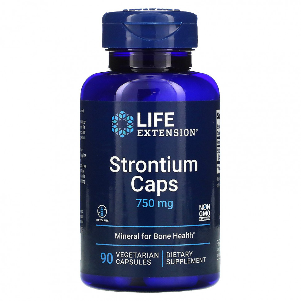 ���� ������ (Iherb) Life Extension, Strontium Caps (�������� � ��������), ������� ��� �������� ������, 250 ��, 90 �������������� ������, ������ �� 2430 ���