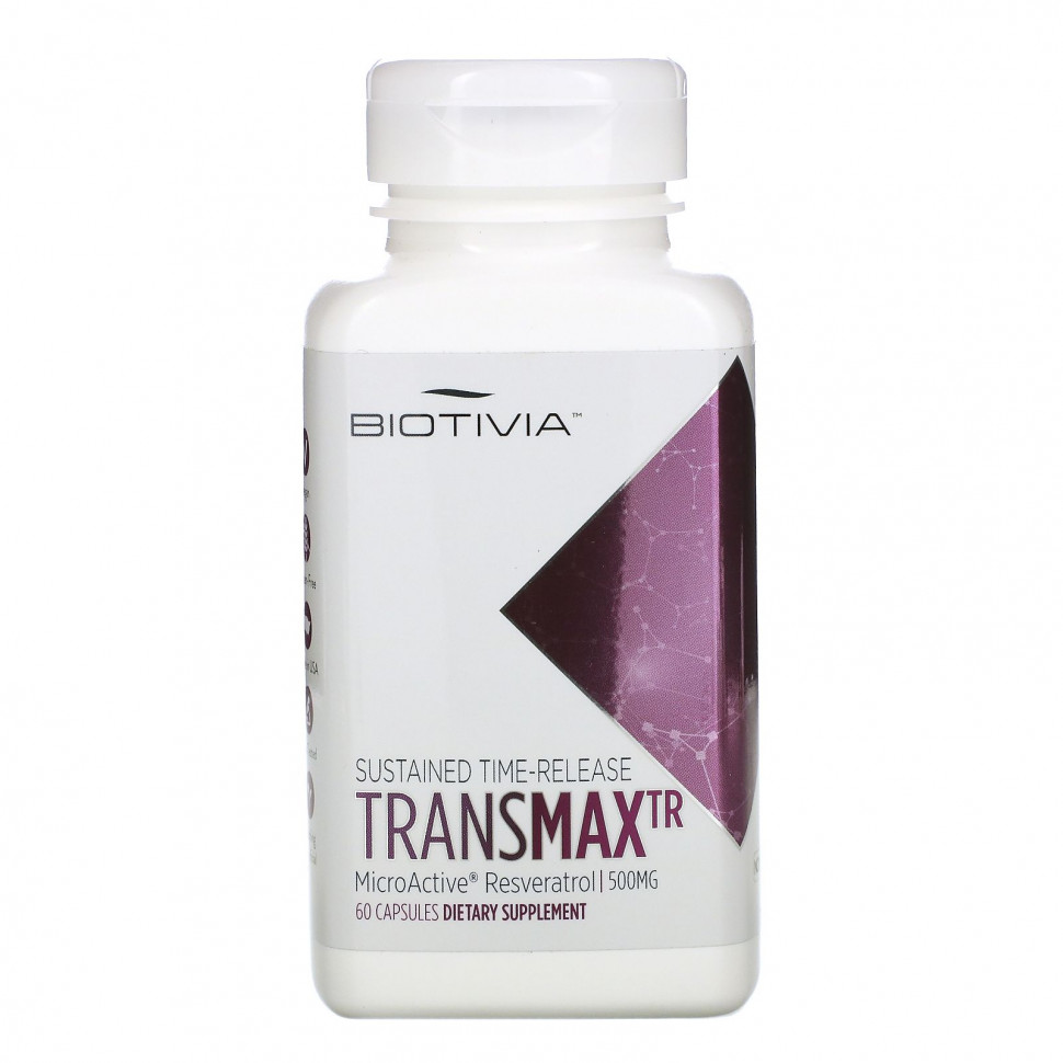 ���� ������ (Iherb) Biotivia, TransmaxTR, ����������� MicroActive, 500 ��, 60 ������, ������ �� 16930 ���