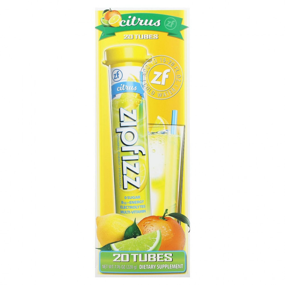���� ������ (Iherb) Zipfizz, ����� ��� �������������� ��������, ������, 20 �������, 11 � (0,39 �����), ������ �� 5280 ���