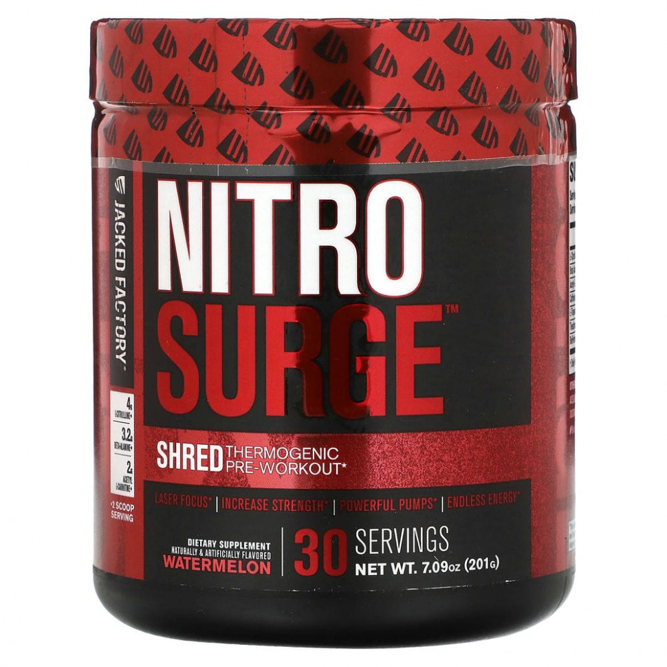 ���� ������ (Iherb) Jacked Factory, Nitro Surge, ����������� ����������� ����� �����������, �����, 201 � (7,09 �����), ������ �� 5980 ���
