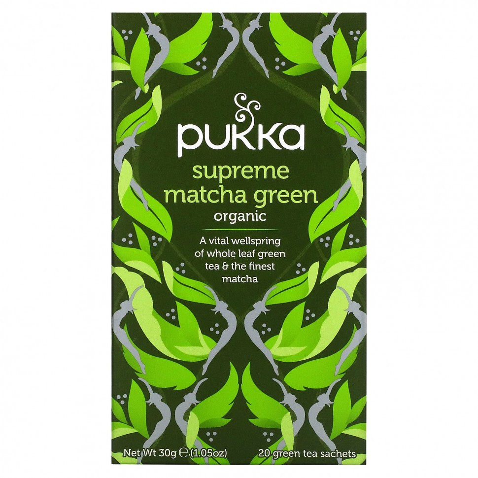 ���� ������ (Iherb) Pukka Herbs, Supreme Matcha Green, 20 Green Tea Sachets - 1.05 oz (30 g) Each, ������ �� 1210 ���