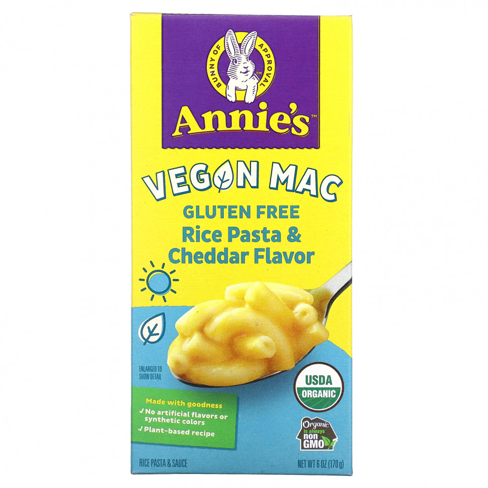 ���� ������ (Iherb) Annie's Homegrown, Vegan Mac, ������� ����� � ������, ��� �������, 170 � (6 �����), ������ �� 1210 ���