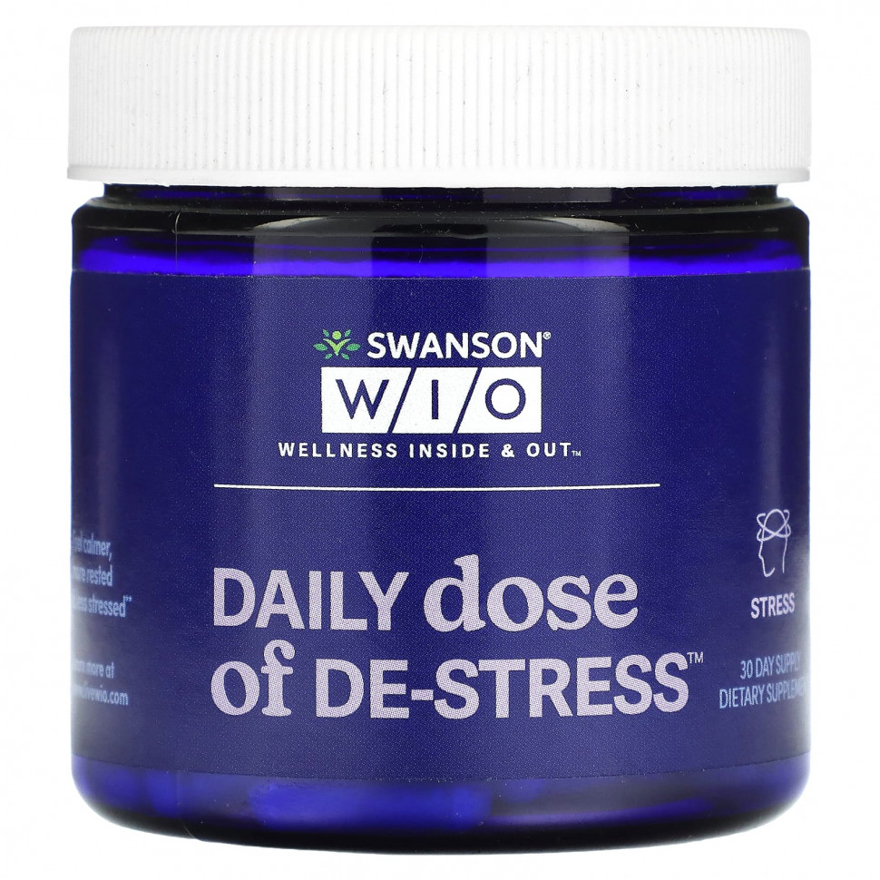 ���� ������ (Iherb) Swanson WIO, �������� ���� De-Stress, 30 ������, ������ �� 3220 ���