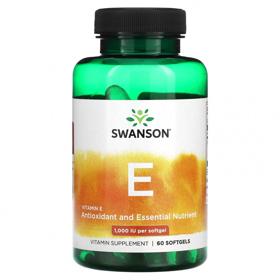 ���� ������ (Iherb) Swanson, ������� E, 1000 ��, 60 ������ ��������, ������ �� 2220 ���