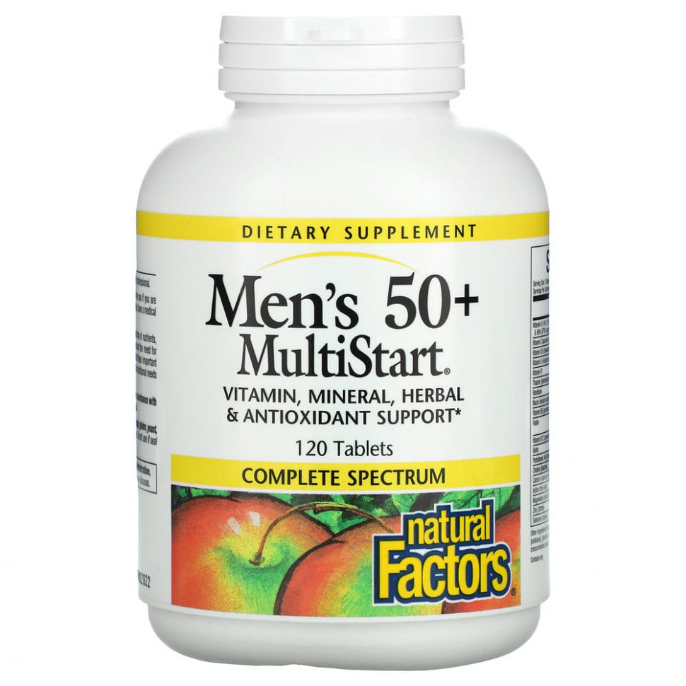 ���� ������ (Iherb) Natural Factors, MultiStart, �������������� ��� ������ ������ 50 ���, 120 ��������, ������ �� 3940 ���