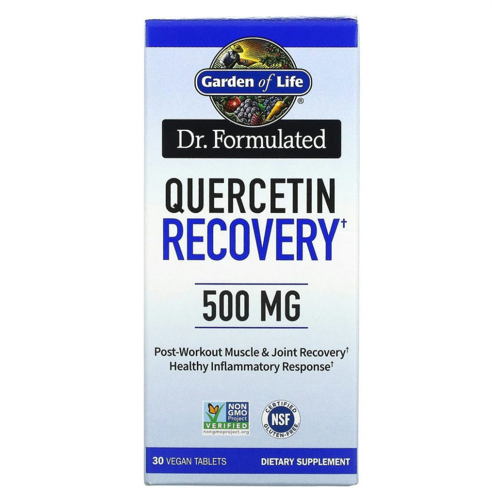 ���� ������ (Iherb) Garden of Life, ������ Formulated, Quercetin Recovery, 500 ��, 30 ��������� ��������, ������ �� 3940 ���