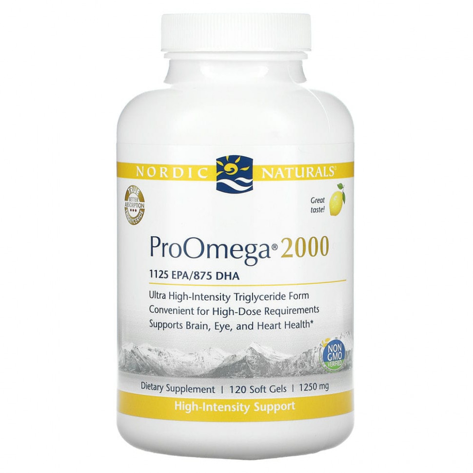 ���� ������ (Iherb) Nordic Naturals, ProOmega 2000, �����, 1,250 ��, 120 ������ ��������, ������ �� 13960 ���