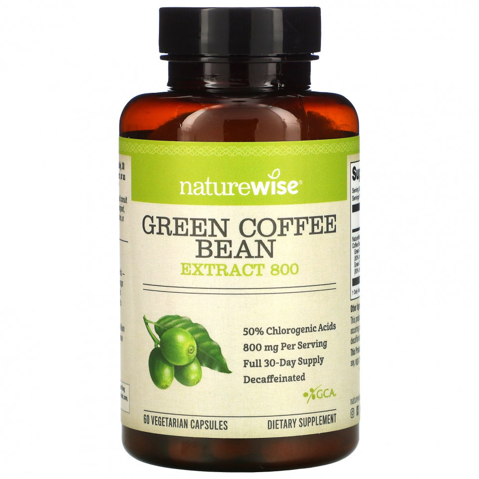   (Iherb) NatureWise, Green Coffee Bean Extract 800, 60 Veggie Caps,   2630 