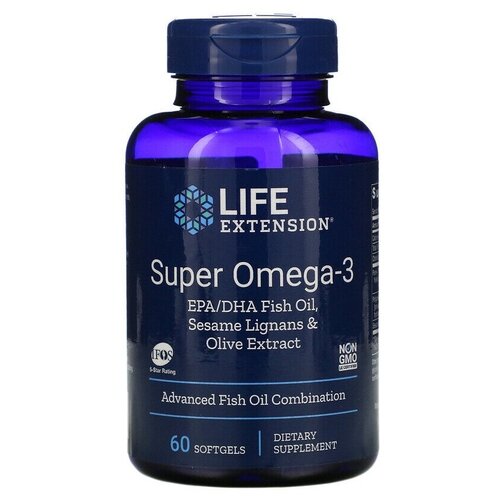 ���� ������� Life Extension Super Omega 3 Epa/Dha Fish oil � ��������� ������� � ���������� �����, 160 �, 60 ��., ������ �� 2890 ���