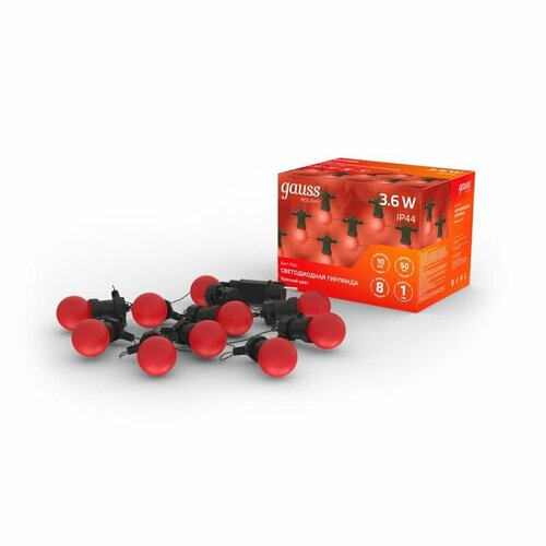 ���� ������������ �������� ���� ���� Gauss ����� Holiday,10 ����, 7,7 �, IP44, �������, 1/6, ������ �� 385 ���