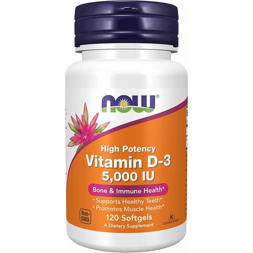 ���� NOW Vitamin D3 5000 IU 120 ������ (��� ���� ������� D3), ������ �� 1062 ���