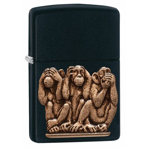     ZIPPO 29409 Three Monkeys   Black Matte -  ,   12553 