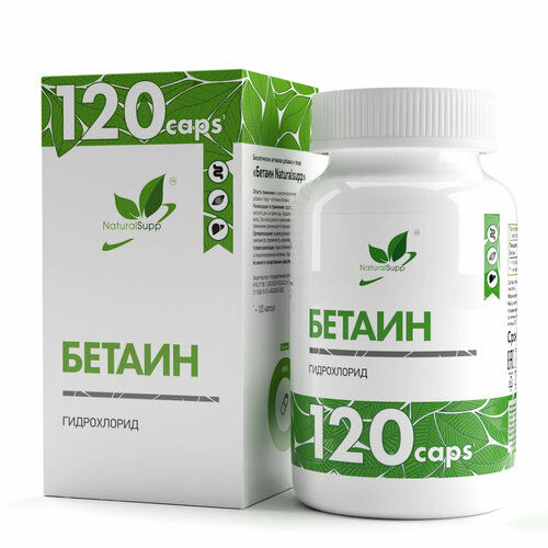 ���� ������� NaturalSupp Betaine HCL, 1200 ��, 600 ��, 120 ��., ������ �� 731 ���