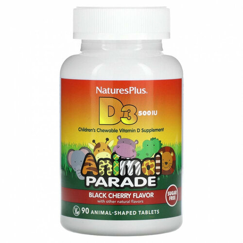 ���� �������� Natures Plus Animal Parade Vitamin D3, ��� ������, 43 �, 500 ��, 90 ��., ������ �� 1360 ���