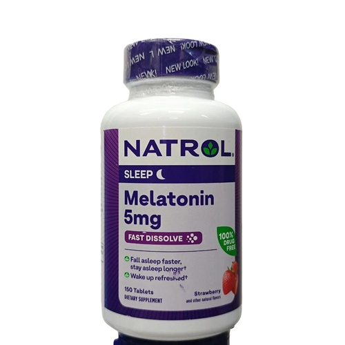 ���� �������� ����������� Natrol Melatonin Fast Dissolve Strawberry 5 mg, 50 �, 5 ��, 150 ��., ������ �� 2900 ���