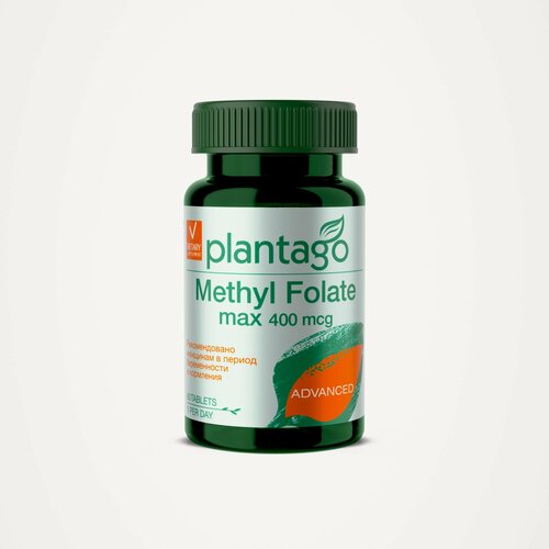 ���� Plantago ���������� 400 ���, 60 �������� / Methyl Folate, ���, �������� �������, �������� ��� ����������, ������� B9, ������ �� 428 ���
