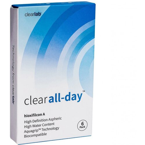 ���� ���������� ����� Clearlab Clear All-day, 6 ��., R 8,6, D +4,5, 1 ��., ������ �� 1180 ���