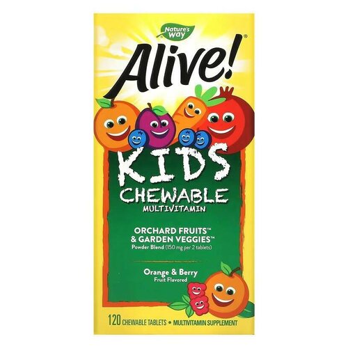 ���� �������� Nature's Way Alive! Kids chewable multivitamin, 250 �, 120 ��., ������ �� 2540 ���