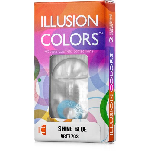 ���� ���������� ����� ILLUSION Colors Shine, 2 ��., R 8,6, D -0,5, blue, ������ �� 790 ���
