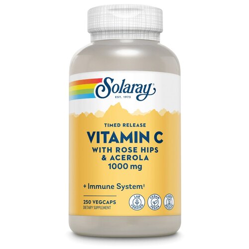���� ������� Solaray Vitamin C Timed Release with Rose Hips & Acerola, 360 �, 1000 ��, 250 ��., ������ �� 5740 ���