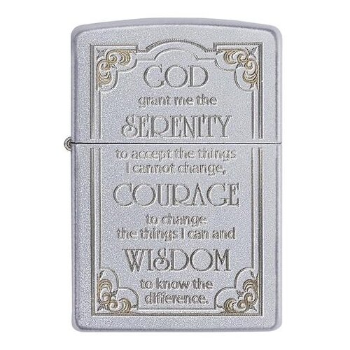     ZIPPO 28458 Serenity Prayer   Satin Chrome -   ,   5423 