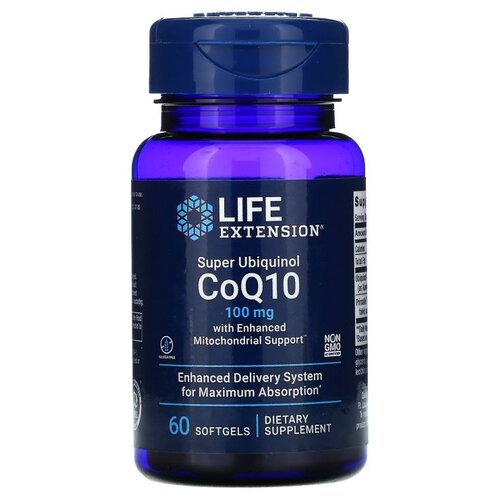 ���� ������� Life Extension Super Ubiquinol CoQ10 with Enhanced Mitochondrial Support, 80 �, 100 ��, 60 ��., ������ �� 6300 ���