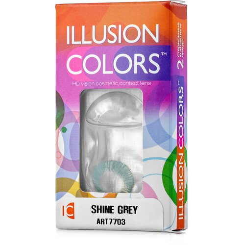 ���� ���������� ����� ILLUSION Colors Shine, 2 ��., R 8,6, D -2,5, grey, ������ �� 1260 ���