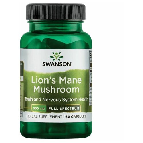 ���� �������� ����� � ������� Swanson Full Spectrum Lions Mane Mushroom 500 mg (60 ������), ������ �� 2250 ���